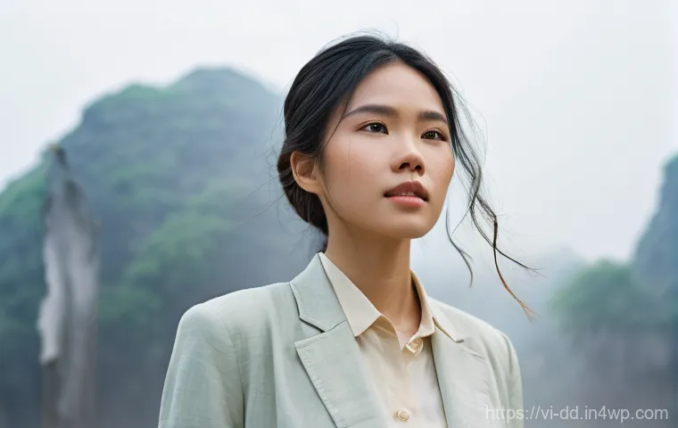 개인 신화를 재구성하는 방법 - **Prompt:** A young Vietnamese woman, in her early twenties, stands confidently amidst a swirling, e...