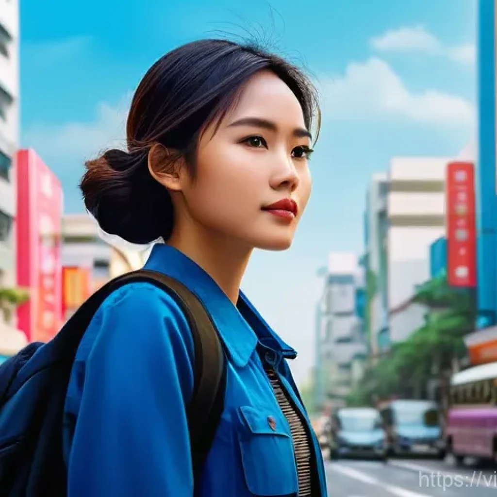 개인 신화로 보는 인생의 단계 - **Prompt 1: The Call to Adventure in Modern Vietnam**
"A vibrant, dynamic illustration of a youn...